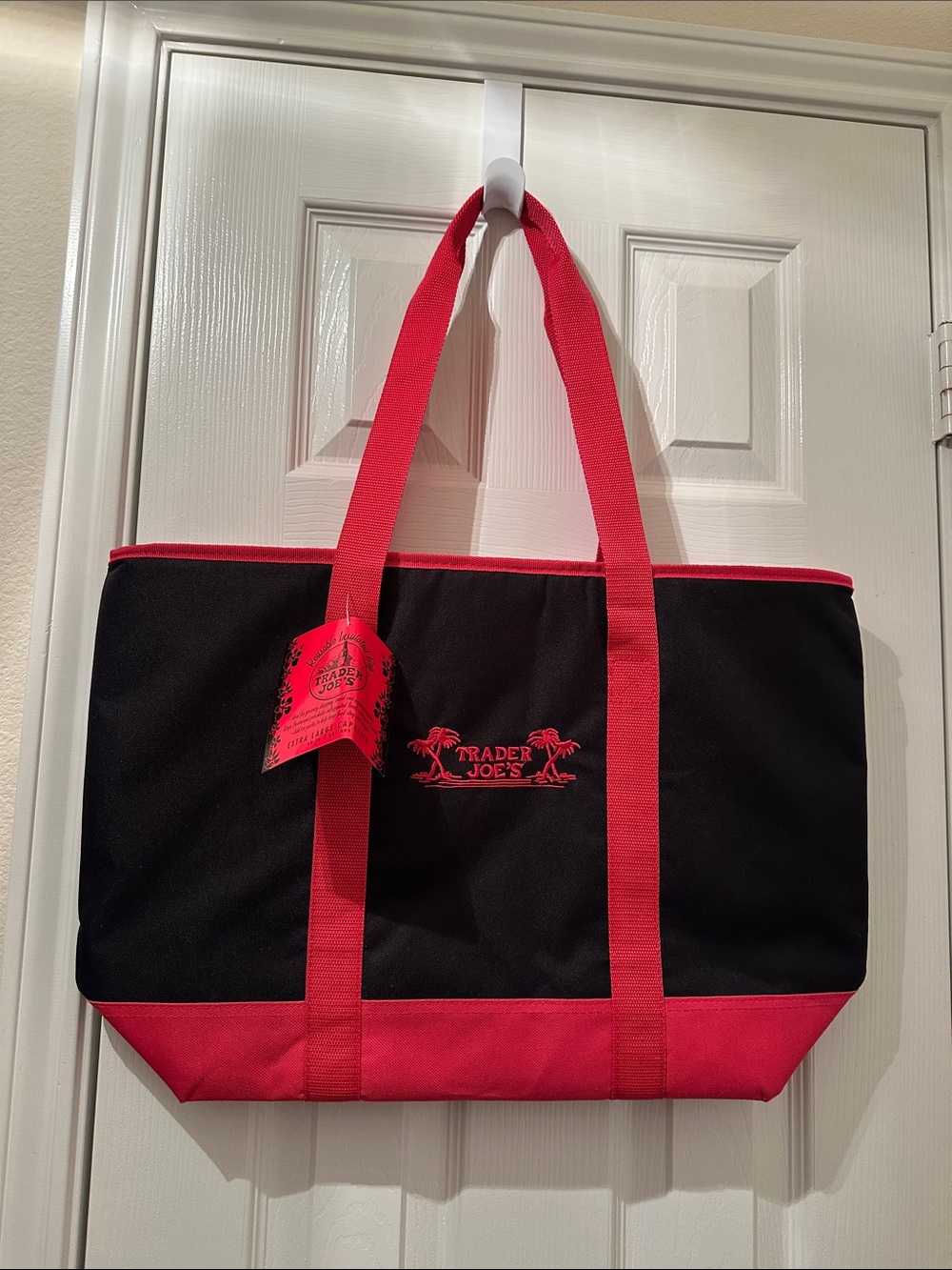 Trader Joe's Black & Red Insulated Grocery Tote